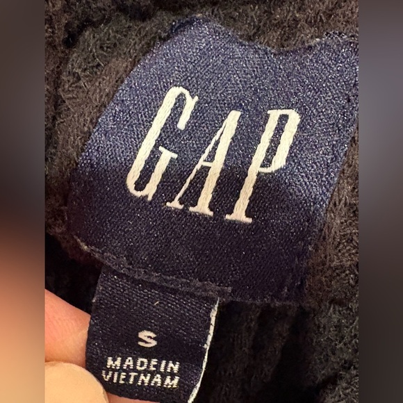 Gap Women's Black Ribbed Cropped Hoodie size S - Picture 4 of 7